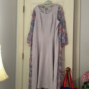 NEW J Jill Lavender Linen Maxi Dress Sleeveless Large